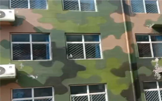 渝中墙面军用迷彩施工方案
